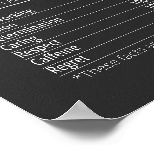 保険査定人の栄養事実おもしろい ポスター (角)