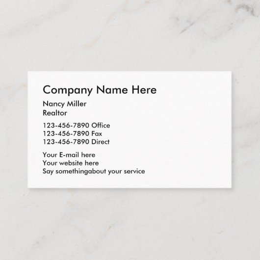 保険業カード 名刺 (裏面)