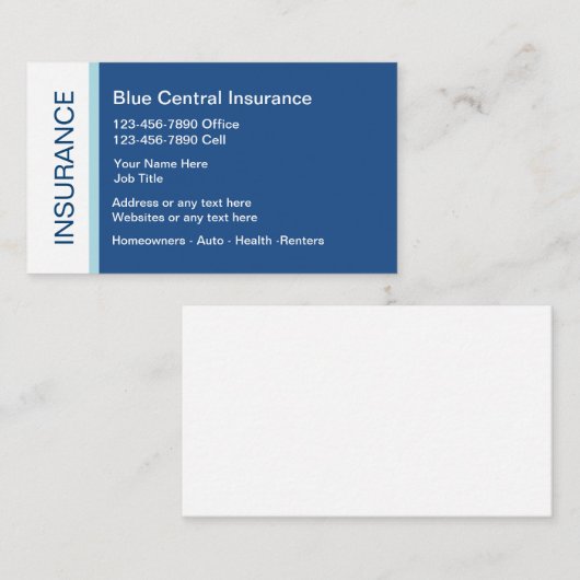 保険業カード 名刺 (正面/裏面)