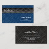 保険業カード-暗藍色のプロフェッショナル 名刺 (正面/裏面)