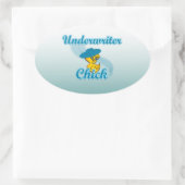 保険業者のひよこ#3.png 楕円形シール (バッグ)