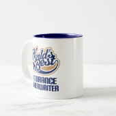 保険業者のギフト(世界のベスト)のマグ ツートーンマグカップ (正面左)