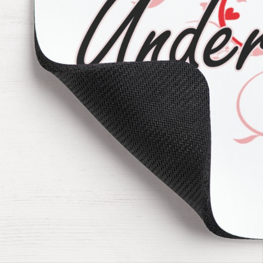 保険業者のハートとの芸術的な仕事デザイン マウスパッド (コーナー)