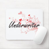 保険業者のハートとの芸術的な仕事デザイン マウスパッド (マウス)