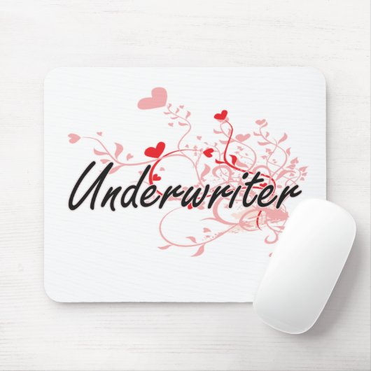 保険業者のハートとの芸術的な仕事デザイン マウスパッド (マウス)