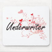 保険業者のハートとの芸術的な仕事デザイン マウスパッド (正面)