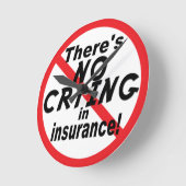 保険泣き叫びなし ラウンド壁時計 (傾斜)