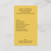 保険自動車販売業者名刺 名刺 (裏面)