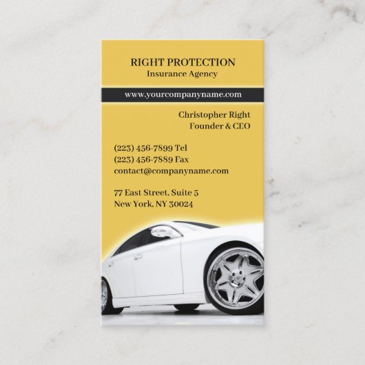 保険自動車販売業者名刺 名刺 (正面)