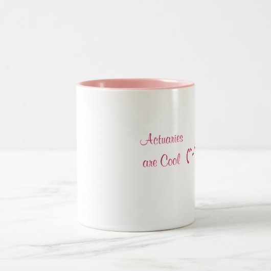 保険計理人か職業または専門職はクールなマグです ツートーンマグカップ (中央)