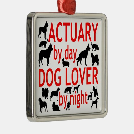 保険計理人が犬を愛する メタルオーナメント (右)