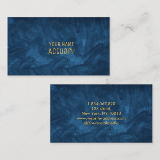 保険計理人名刺 名刺 (正面/裏面)