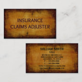 保険請求損害査定人アンティーク名刺 名刺 (正面/裏面)
