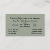 保険請求調整人 名刺 (正面)