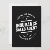保険販売代理店の役職のギフト サンキューカード (正面)