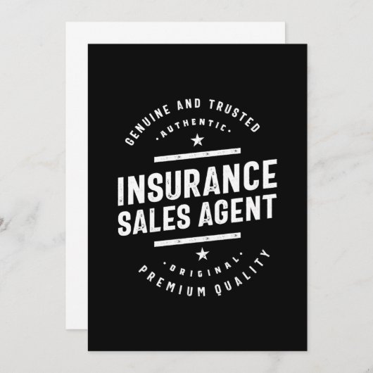 保険販売代理店の役職のギフト サンキューカード (正面/裏面)