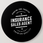 保険販売代理店の役職のギフト 缶バッジ (正面)