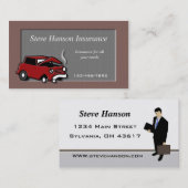 保険販売員の名刺 名刺 (正面/裏面)