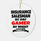 保険販売員ゲーマー セラミックオーナメント (左)