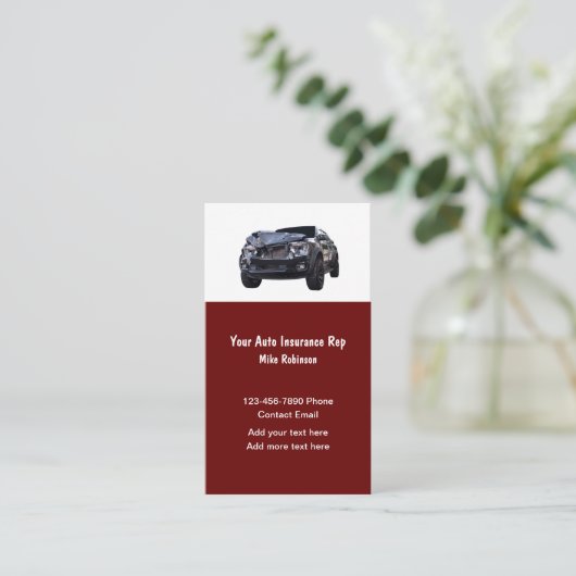 保険車の担当者名刺 名刺 (スタンド正面)