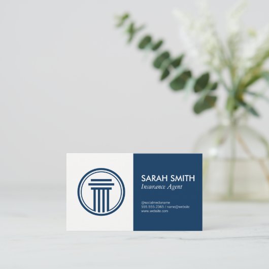 保険/ブローカー 名刺 (スタンド正面)