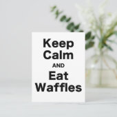 保静かでワッフル食べズ ポストカード (スタンド正面)