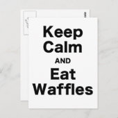保静かでワッフル食べズ ポストカード (正面/裏面)
