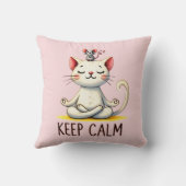 「保静かな」のおもしろい猫好き クッション (裏面)