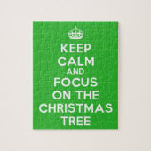 保静かにクリスマスの木に集中せよおもしろい。 ジグソーパズル (縦)