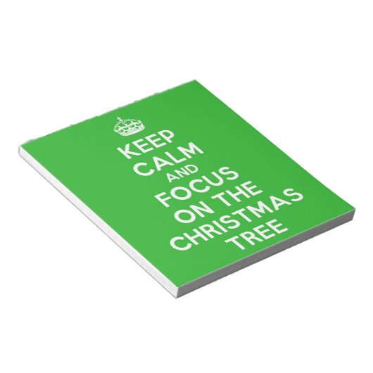 保静かにクリスマスの木に集中せよおもしろい。 ノートパッド (アングル)