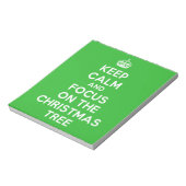 保静かにクリスマスの木に集中せよおもしろい。 ノートパッド (回転)