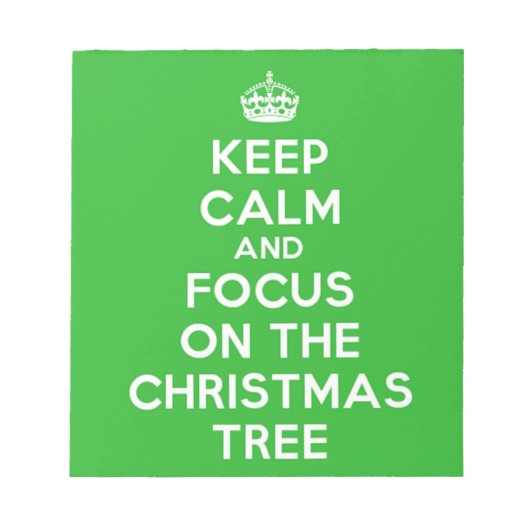 保静かにクリスマスの木に集中せよおもしろい。 ノートパッド (正面)