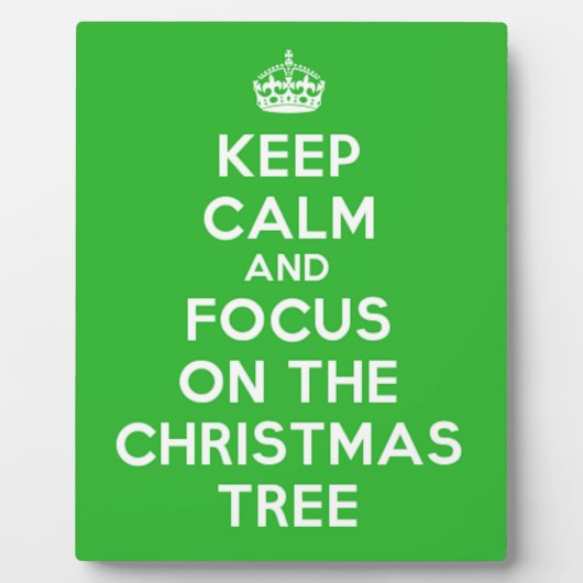 保静かにクリスマスの木に集中せよおもしろい。 フォトプラーク (正面)