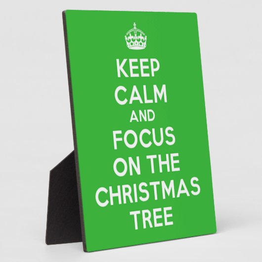 保静かにクリスマスの木に集中せよおもしろい。 フォトプラーク (側面)