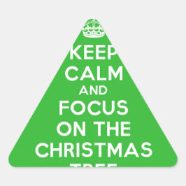 保静かにクリスマスの木に集中せよおもしろい。 三角形シール