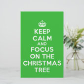 保静かにクリスマスの木に集中せよおもしろい。 便箋 (スタンド正面)