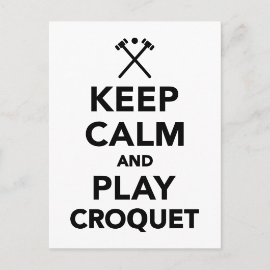 保静か遊なクロケー ポストカード (正面)