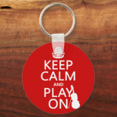 保静とオン遊（バイオリン）（任意の色） キーホルダー (正面)