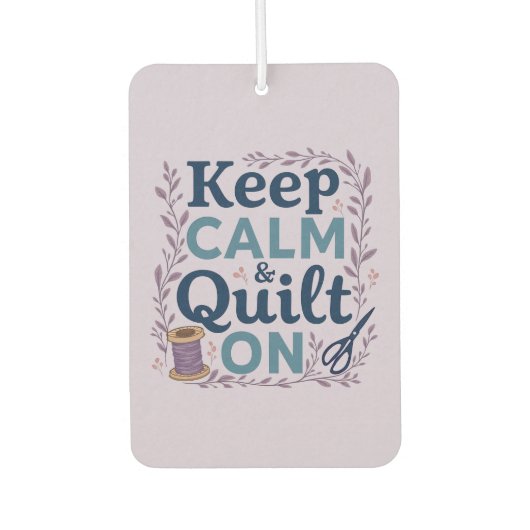 保静とキルトオンヴィンテージ裁縫恋人デザイン カーエアーフレッシュナー (正面)