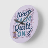 保静とキルトオンヴィンテージ裁縫恋人デザイン ラウンド壁時計 (傾斜)