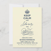 保静とシャワー花嫁のおもしろいブライダルシャワー 招待状 (正面)