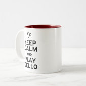 保静とチェロ遊 ツートーンマグカップ (正面左)