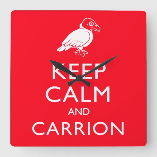 保静と腐肉 スクエア壁時計 (正面)