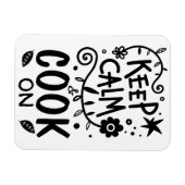 保静と調理師オン引用文タイポグラフィ マグネット (横)