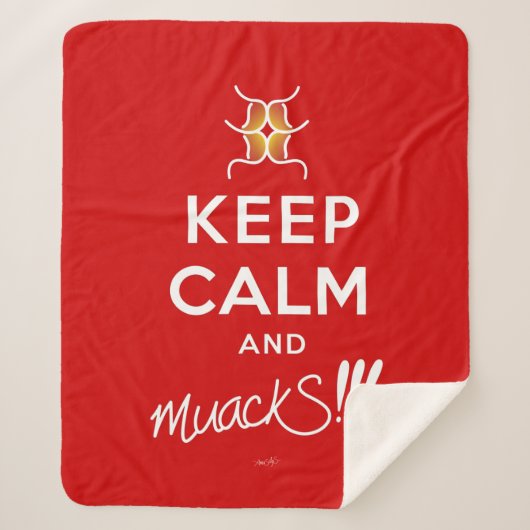 保静とmackS!!!赤(&H) シェルパブランケット (正面)