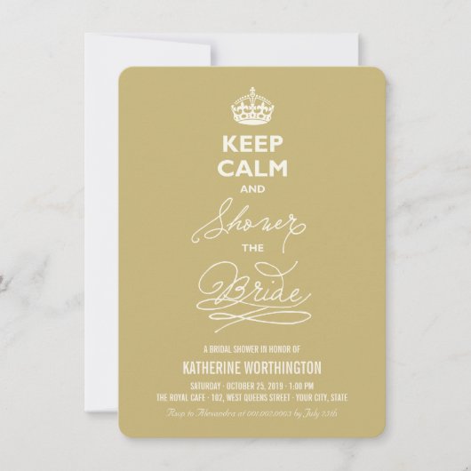 保静シャワーザブライドおもしろいブライダルシャワー 招待状 (正面)