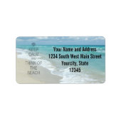 保静考えとビーチ ラベル (正面)