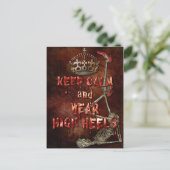 保静衣服ハイヒールホラー ポストカード (スタンド正面)