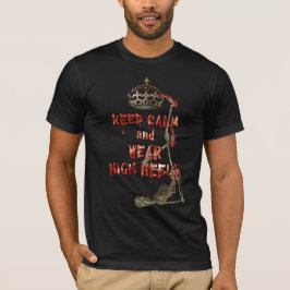 保静衣服ハイヒールホラー Tシャツ
