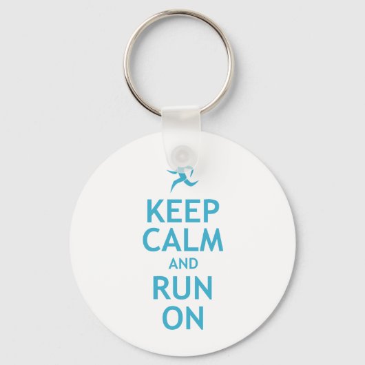 保静走とオン（青） キーホルダー (正面)